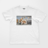 Poseidon's Beach Party Beyaz Kadın T-Shirt Ücretsiz kargo- BlasCut
