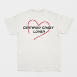 Certified Crazy Lover Beyaz Erkek T-shirt - BlasCut - Yaz Modası