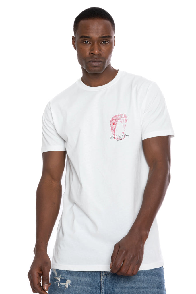Hot Boys Club Beyaz T-shirt - BlasCut - Tarzını Arttır
