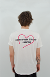 Certified Crazy Lover Beyaz Erkek T-shirt - BlasCut - Yaz Modası