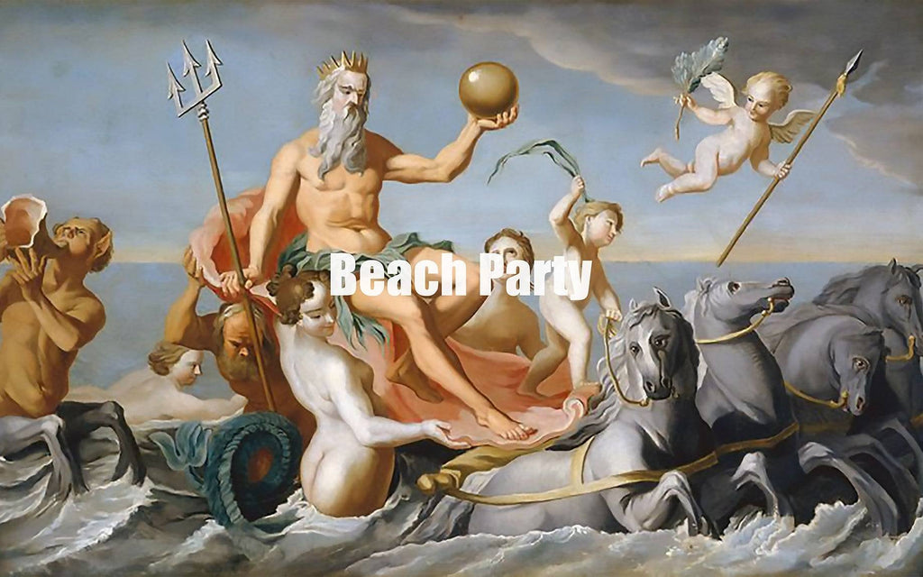 Poseidon's Beach Party Beyaz Erkek T-Shirt - BlasCut - Tarzını arttır