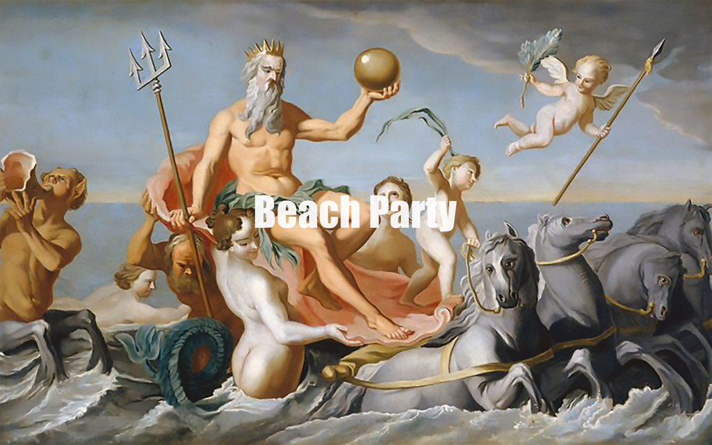 Poseidon's Beach Party Beyaz Erkek Sweatshirt - BlasCut - Tarzını arttır