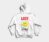Lost Happiness Beyaz Erkek Hoodie