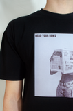 Read Your News Siyah Oversize Erkek T-shirt - BlasCut - Tarzını arttır