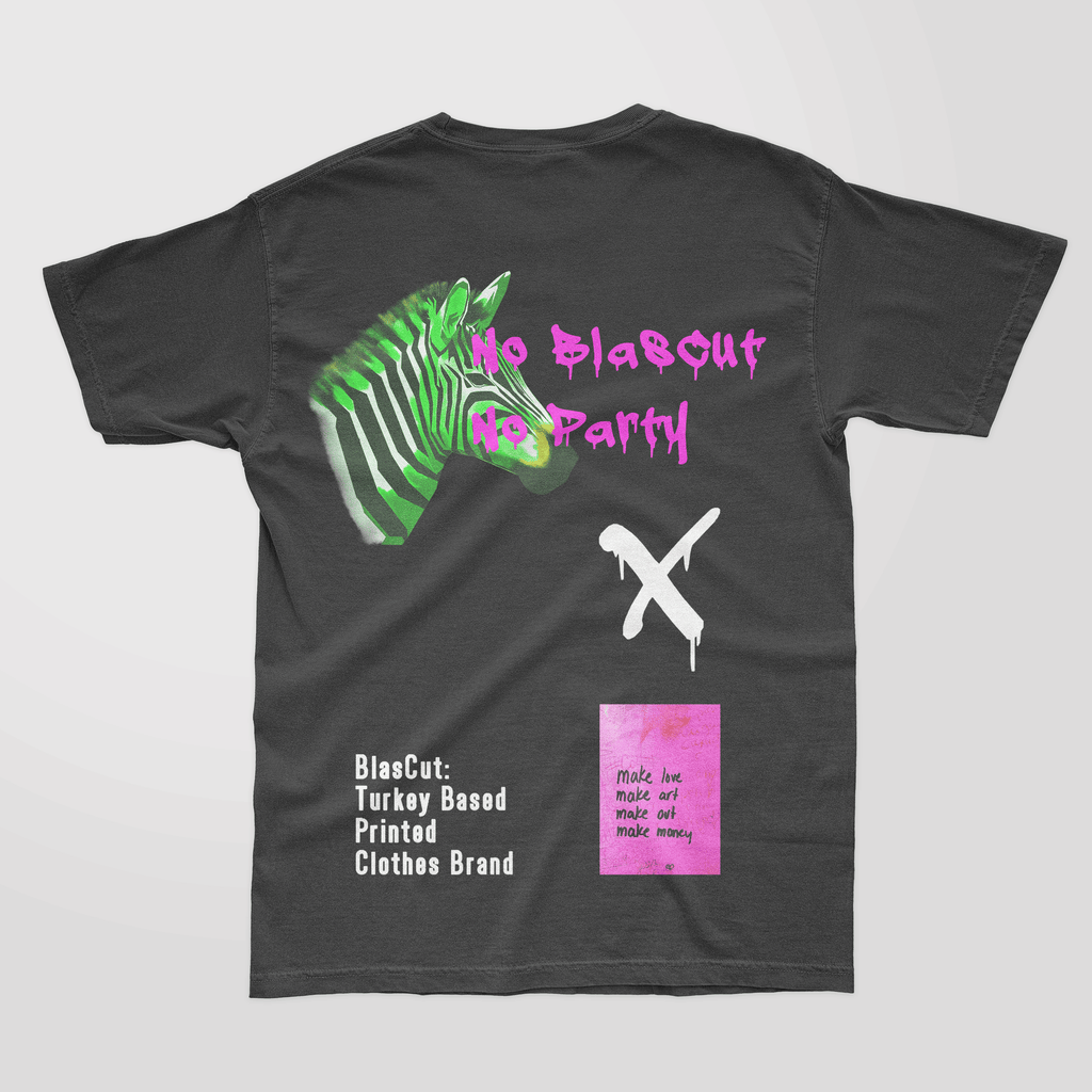 BlasCut Zebra Siyah Oversize Erkek T-shirt - BlasCut - Tarzını arttır